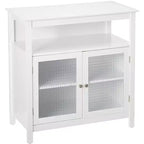 Madia/Credenza bianca a 2 ante con ante in vetro