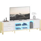 Mobile TV da 80" con LED RGB – Nero Lucido / Legno di Pino / Bianco Lucido – Adatto per TV fino a 95"