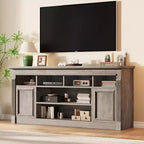 Mobile TV stile rustico da 67", nero/marrone/grigio/bianco, adatto per TV fino a 75"