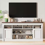 Mobile TV stile rustico da 67", nero/marrone/grigio/bianco, adatto per TV fino a 75"
