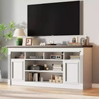 Mobile TV stile rustico da 67", nero/marrone/grigio/bianco, adatto per TV fino a 75"