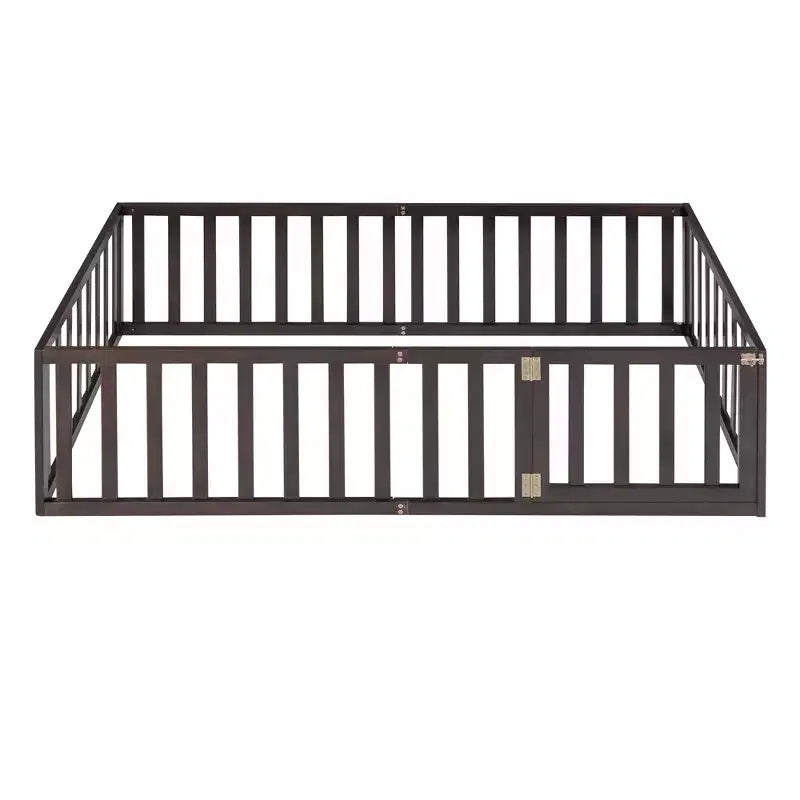 Letto a castello singolo bianco con recinzione e porta, legno di pino, 1 bambino