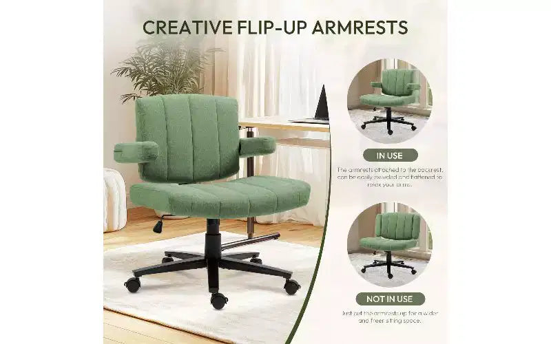 Sedia Girevole in Tessuto Incrociata – 1 Posto, Blu / Marrone / Grigio / Verde / Rosa / Bianco