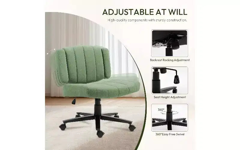 Sedia Girevole in Tessuto Incrociata – 1 Posto, Blu / Marrone / Grigio / Verde / Rosa / Bianco