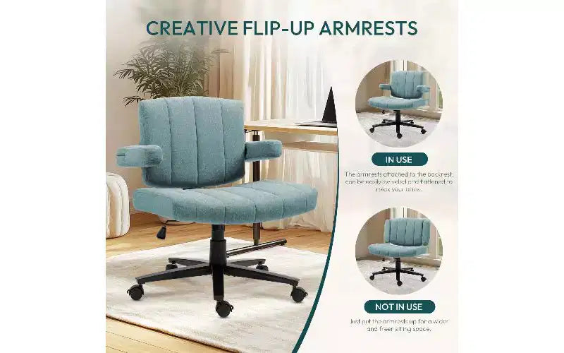 Sedia Girevole in Tessuto Incrociata – 1 Posto, Blu / Marrone / Grigio / Verde / Rosa / Bianco