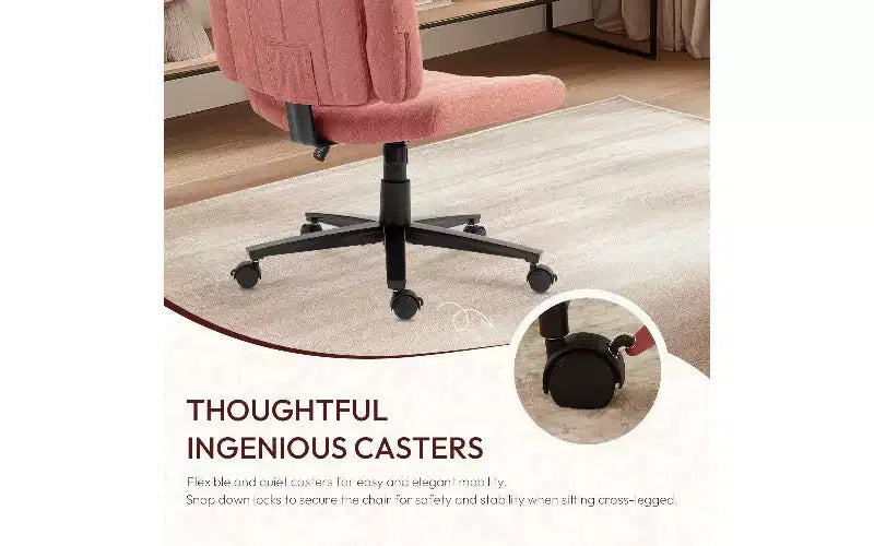 Sedia Girevole in Tessuto Incrociata – 1 Posto, Blu / Marrone / Grigio / Verde / Rosa / Bianco