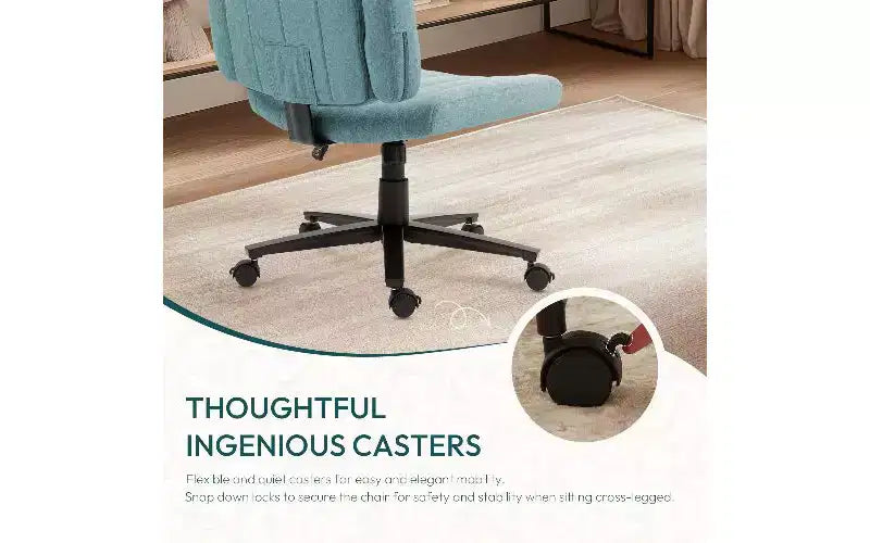 Sedia Girevole in Tessuto Incrociata – 1 Posto, Blu / Marrone / Grigio / Verde / Rosa / Bianco