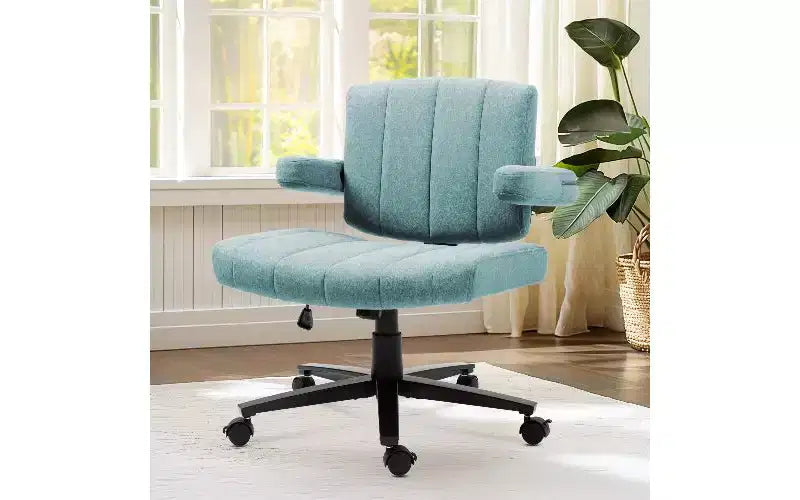 Sedia Girevole in Tessuto Incrociata – 1 Posto, Blu / Marrone / Grigio / Verde / Rosa / Bianco