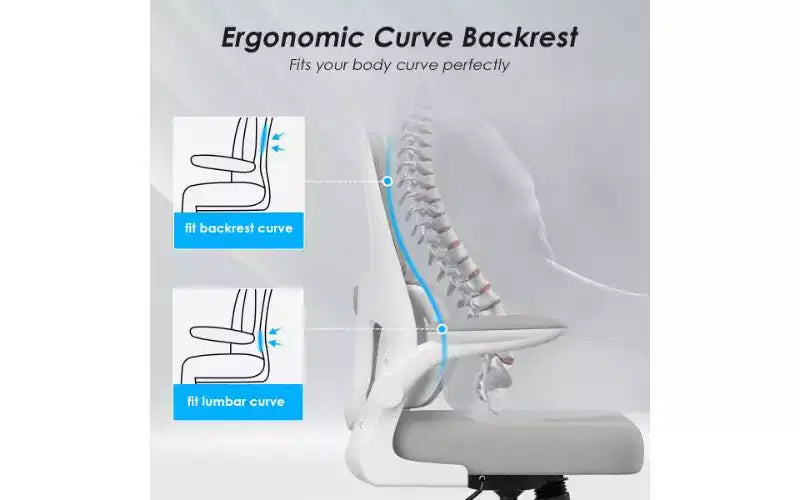 Sedia da ufficio ergonomica, nero / bianco e nero / grigio e bianco / kaki e bianco, doppio rivestimento in rete, 1 seduta