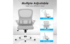 Sedia da ufficio ergonomica, nero / bianco e nero / grigio e bianco / kaki e bianco, doppio rivestimento in rete, 1 seduta