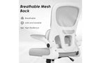 Sedia da ufficio ergonomica, nero / bianco e nero / grigio e bianco / kaki e bianco, doppio rivestimento in rete, 1 seduta