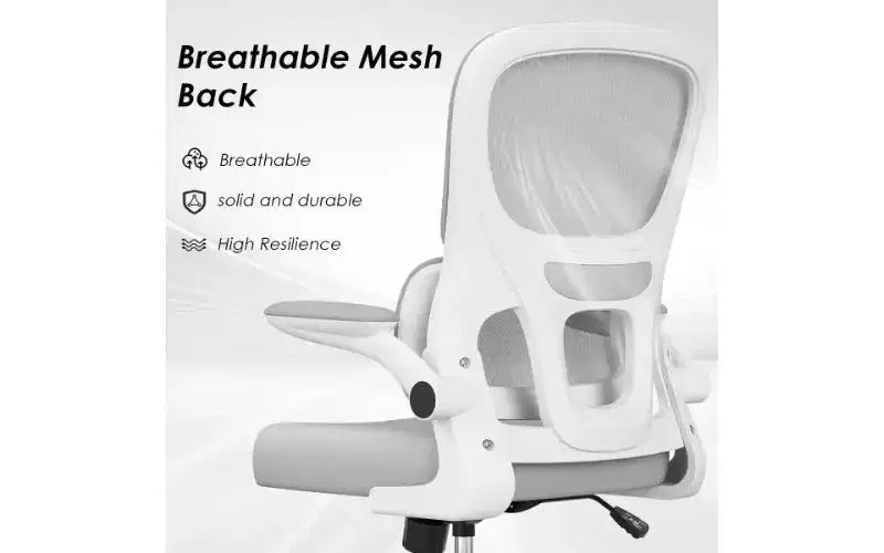 Sedia da ufficio ergonomica, nero / bianco e nero / grigio e bianco / kaki e bianco, doppio rivestimento in rete, 1 seduta