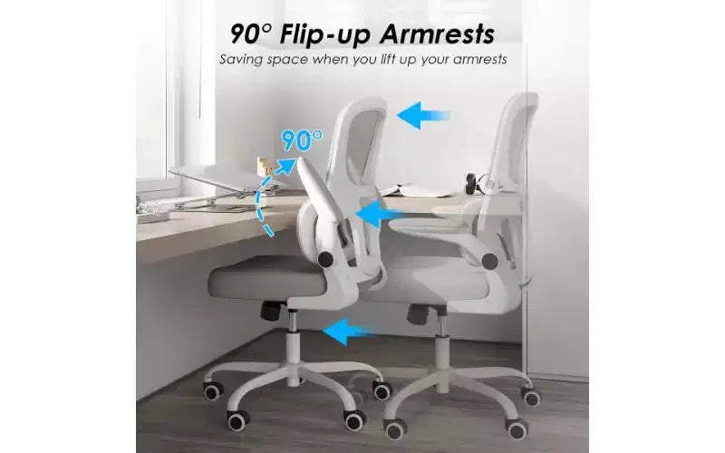 Sedia da ufficio ergonomica, nero / bianco e nero / grigio e bianco / kaki e bianco, doppio rivestimento in rete, 1 seduta