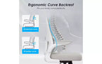 Sedia da ufficio ergonomica, nero / bianco e nero / grigio e bianco / kaki e bianco, doppio rivestimento in rete, 1 seduta