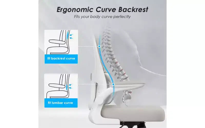 Sedia da ufficio ergonomica, nero / bianco e nero / grigio e bianco / kaki e bianco, doppio rivestimento in rete, 1 seduta