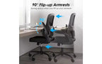 Sedia da ufficio ergonomica, nero / bianco e nero / grigio e bianco / kaki e bianco, doppio rivestimento in rete, 1 seduta