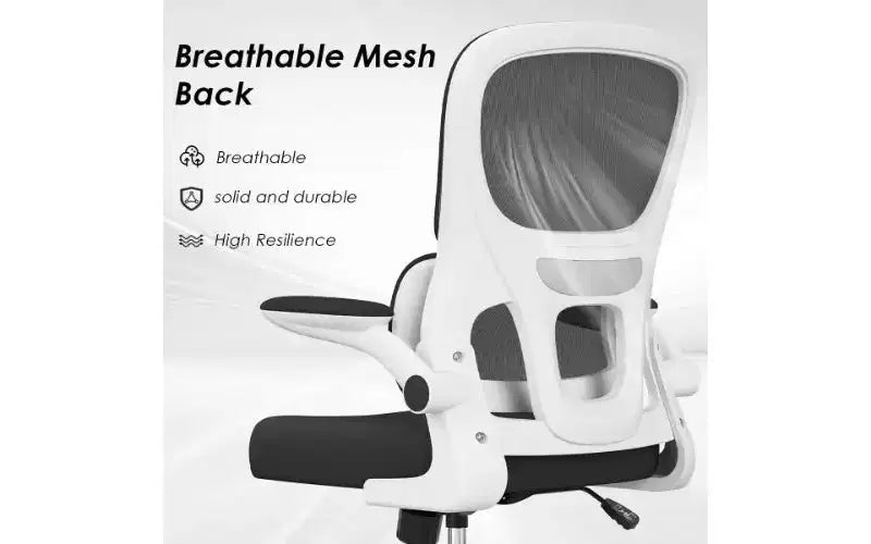Sedia da ufficio ergonomica, nero / bianco e nero / grigio e bianco / kaki e bianco, doppio rivestimento in rete, 1 seduta