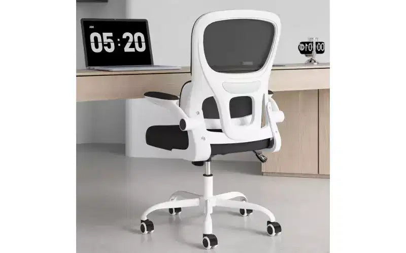 Sedia da ufficio ergonomica, nero / bianco e nero / grigio e bianco / kaki e bianco, doppio rivestimento in rete, 1 seduta