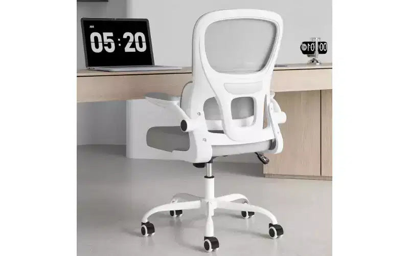Sedia da ufficio ergonomica, nero / bianco e nero / grigio e bianco / kaki e bianco, doppio rivestimento in rete, 1 seduta