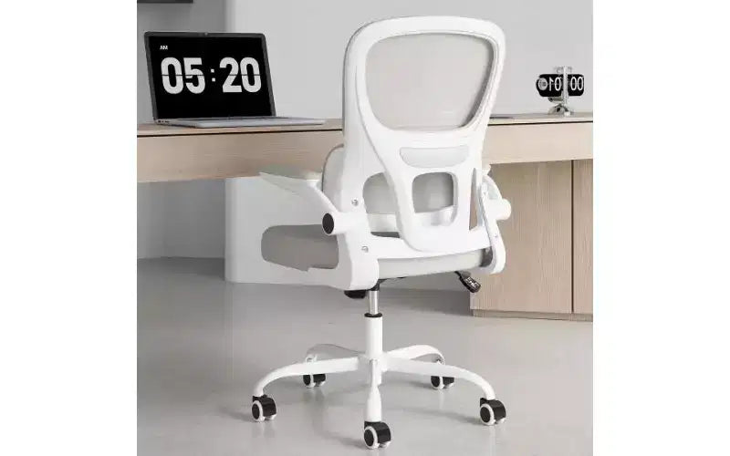 Sedia da ufficio ergonomica, nero / bianco e nero / grigio e bianco / kaki e bianco, doppio rivestimento in rete, 1 seduta