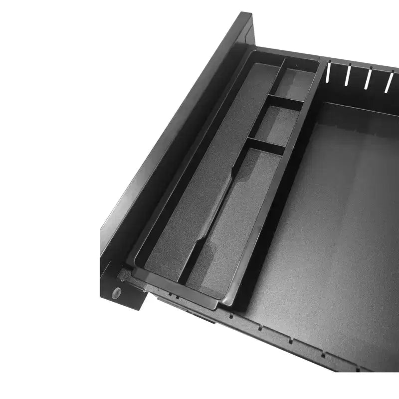 Classificatore mobile a 3 cassetti in metallo nero con serratura, utente singolo