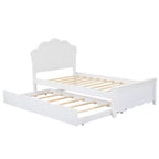 Letto a Piattaforma in Legno Marrone con Letto Estraibile, Una Piazza/Matrimoniale, 2 Posti