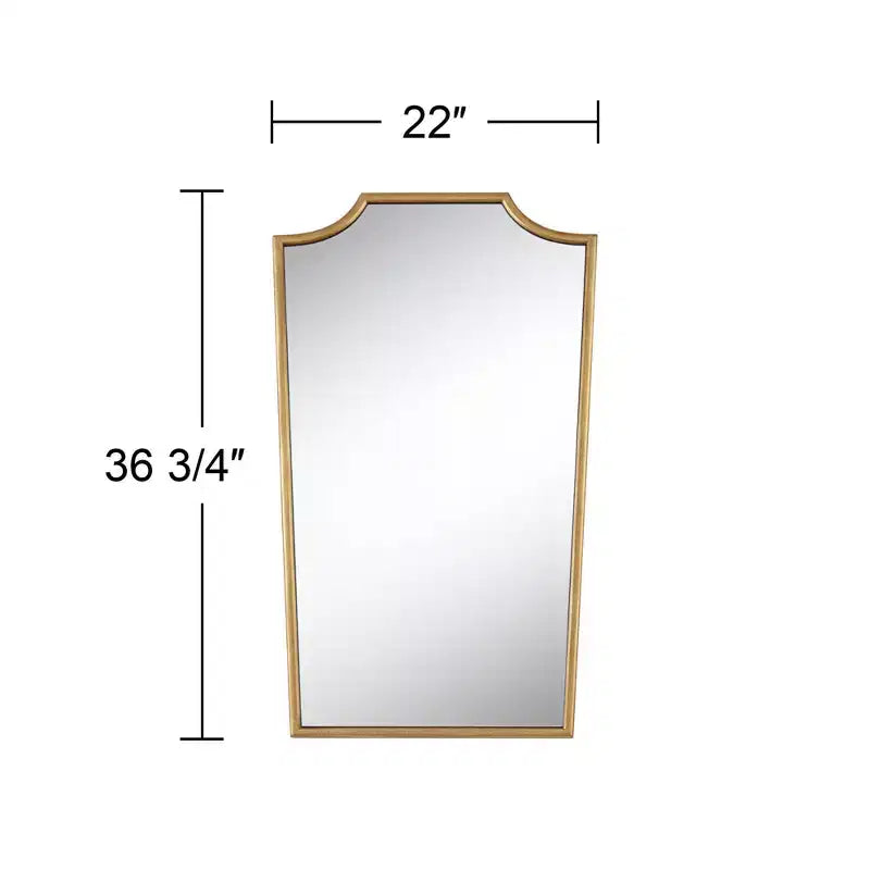 Specchio da parete rettangolare oro caldo, 22" x 36¾", singolo