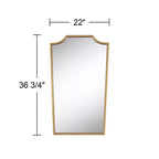 Specchio da parete rettangolare oro caldo, 22" x 36¾", singolo