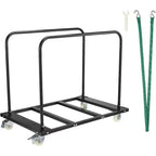 1500 LB Heavy-Duty Steel Folding Table Dolly | Lockable Wheels & Dual Removable Handlebars | Portable Mover for Event/Banquet/School
