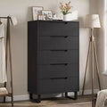 5 Dresser for Bedroom, 50.5 Tall Dresser, Freestanding Horizontal Drawer with Storage, Wooden Closet Chest Storage for Living Room, Hallway