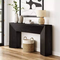 Lantine 63-Inch Console Table for Entryway, Extra Long Black Wooden Sofa Table for Living Room, Modern Hallway Foyer Table, Easy Assembly