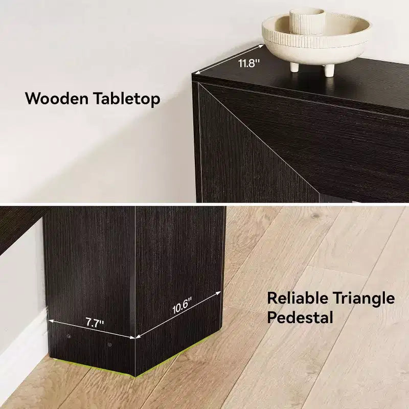 Tavolo consolle nero 160 cm – Montaggio a 1 persona