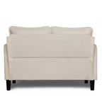 Divanetto 2 Posti in Velluto a Coste con Tasca Laterale – Beige / Verde / Grigio