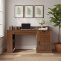 55 Executive Desk with Storage, Home Office Desk with Charging Station, Wood Computer Writing Desk, Conference Table for Living Room, Bedroom,