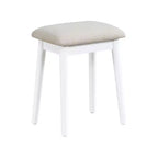 Toeletta con specchio rotondo illuminato e 4 cassetti, sgabello imbottito – Nero / Grigio / Rosa / Bianco, 1 persona