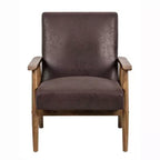 Marrone / Marrone scuro / Grigio / Marrone chiaro / Cammello chiaro – Poltrona con braccioli Mid-Century, 1 posto
