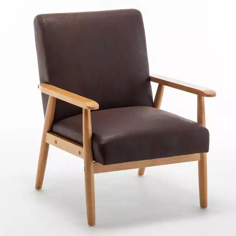 Marrone / Marrone scuro / Grigio / Marrone chiaro / Cammello chiaro – Poltrona con braccioli Mid-Century, 1 posto