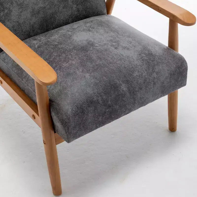 Marrone / Marrone scuro / Grigio / Marrone chiaro / Cammello chiaro – Poltrona con braccioli Mid-Century, 1 posto