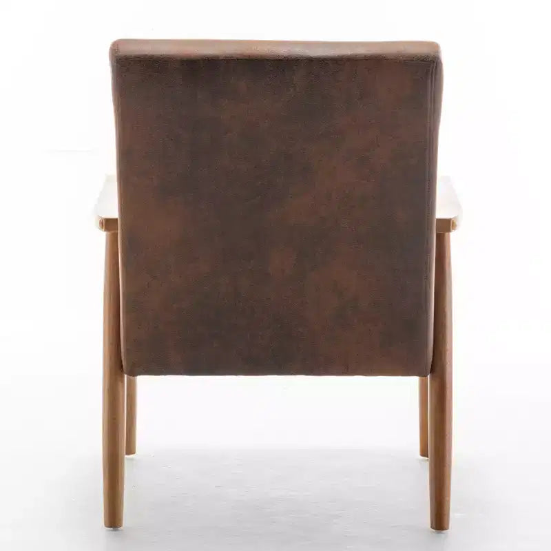 Marrone / Marrone scuro / Grigio / Marrone chiaro / Cammello chiaro – Poltrona con braccioli Mid-Century, 1 posto