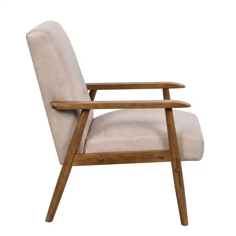 Marrone / Marrone scuro / Grigio / Marrone chiaro / Cammello chiaro – Poltrona con braccioli Mid-Century, 1 posto