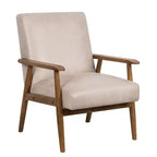 Marrone / Marrone scuro / Grigio / Marrone chiaro / Cammello chiaro – Poltrona con braccioli Mid-Century, 1 posto