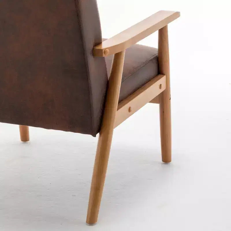 Marrone / Marrone scuro / Grigio / Marrone chiaro / Cammello chiaro – Poltrona con braccioli Mid-Century, 1 posto