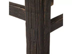 Tavolino Quadrato Nero, Legno di Olmo Riciclato, a 4 Gambe