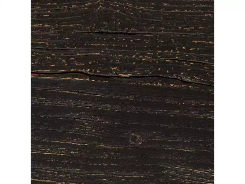Tavolino Quadrato Nero, Legno di Olmo Riciclato, a 4 Gambe
