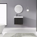 Mobile bagno sospeso bianco con lavabo, 2 ante, singolo