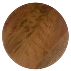 Tavolino d'appoggio rotondo marrone in legno di acacia – Finitura naturale, 1 pezzo