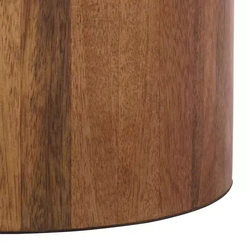 Tavolino d'appoggio rotondo marrone in legno di acacia – Finitura naturale, 1 pezzo