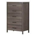 South Shore Primo 6 Drawer Double Dresser Rustic Oak