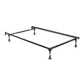 Hollywood Bed Frame Twin/Full Atlas Lock Metal Bed Frame Black