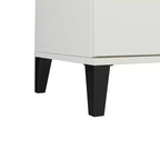 Armadietto alto da bagno bianco con 5 ripiani e 2 ante